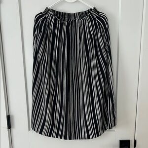 Black and White Striped Skirt